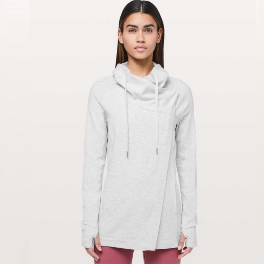 Lululemon Coast Easy Wrap Sweater in Grey 8